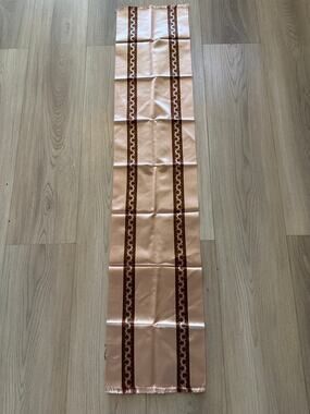 VTG Vanette Creations France Woven Table Runner Dresser Scarf Champagne 44